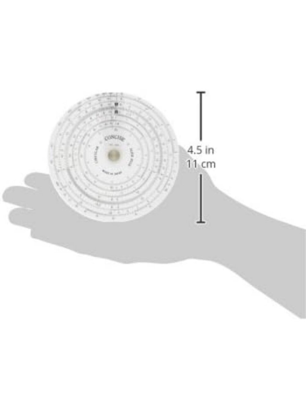 Compact Circular Calculator Ruler - Precision Measurement Tool for Easy - Picture 3 of 3